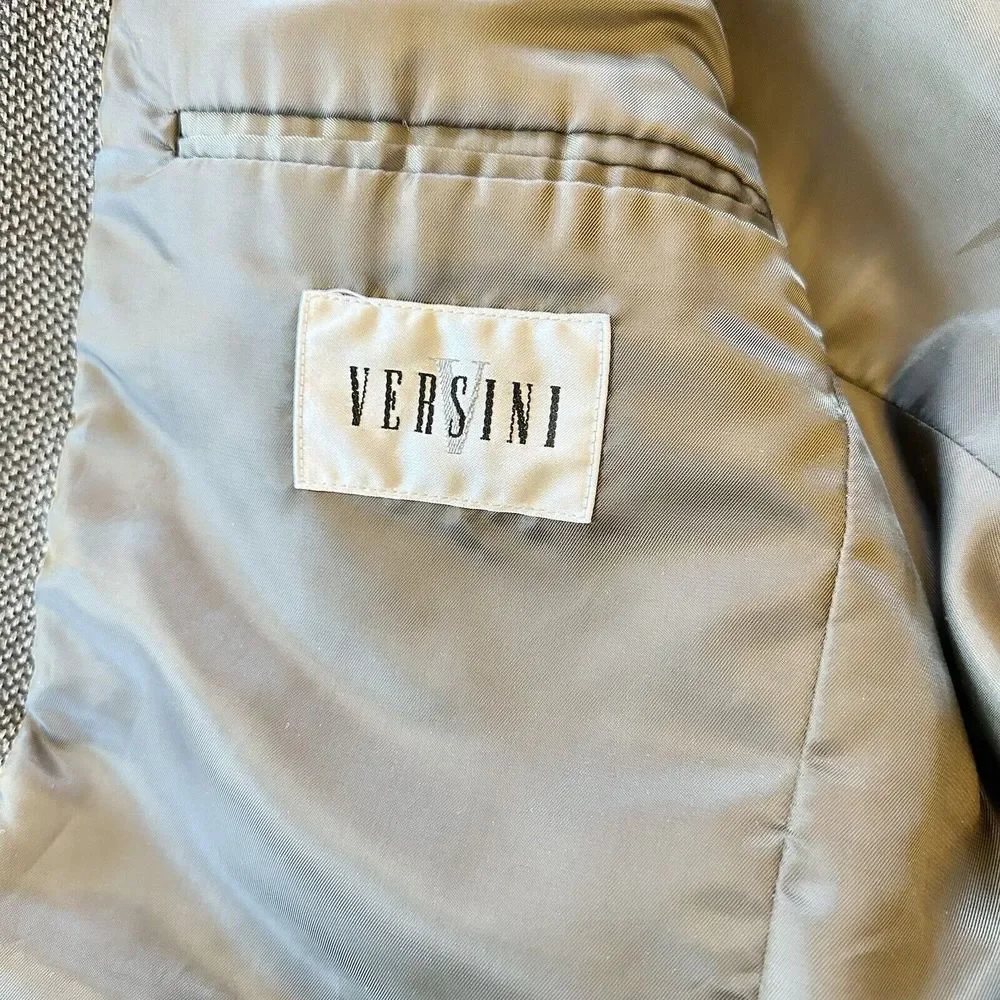 Versini Sport Coat Blazer Suit Jacket Silk/Wool Casual 2 Button Brown‎ Tan 46R